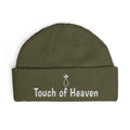 Touch of Heaven Cuff Beanie — Embroidered Angel Ring Winter Hat