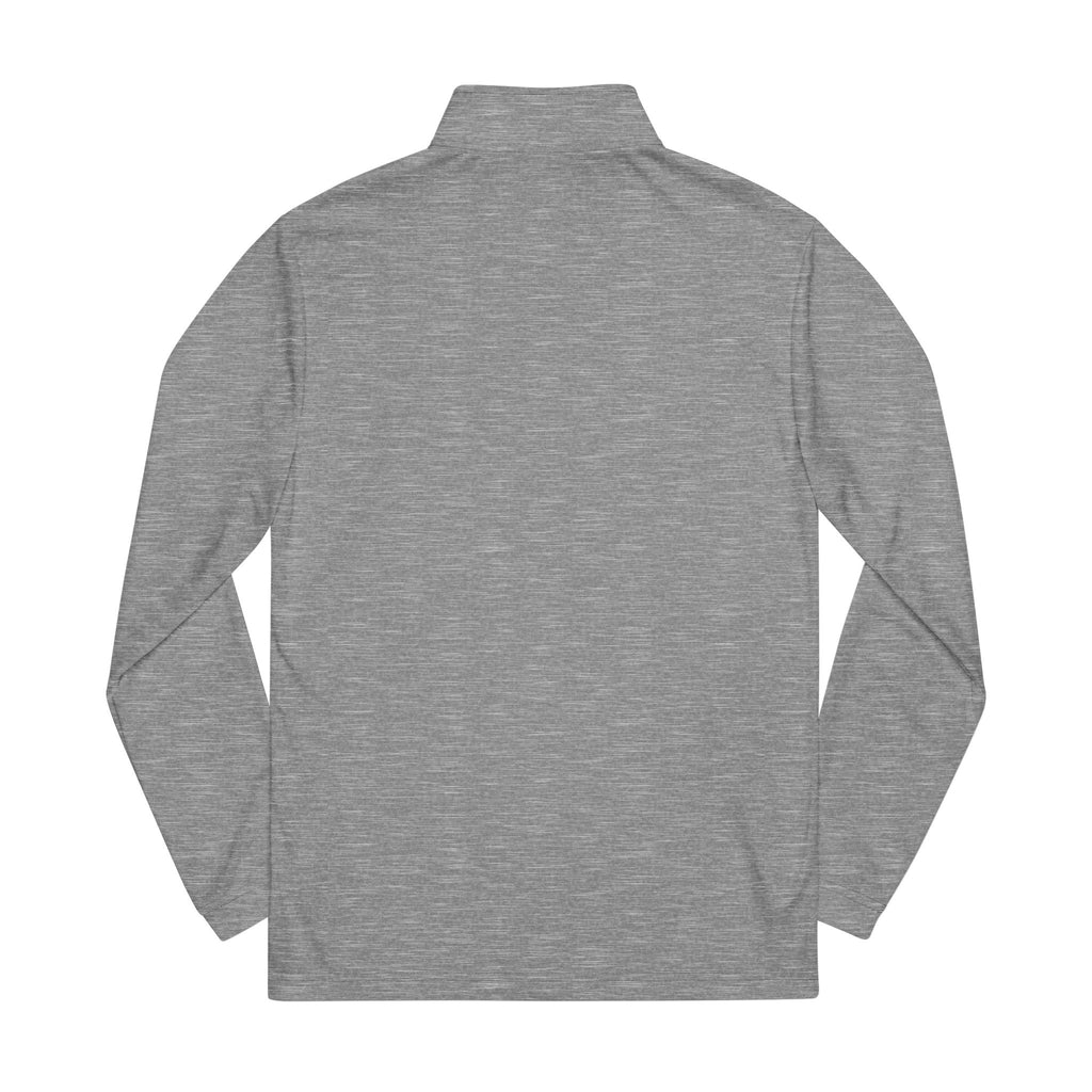 Embroidered Quarter-Zip Pullover — Grey Athletic Golf Top