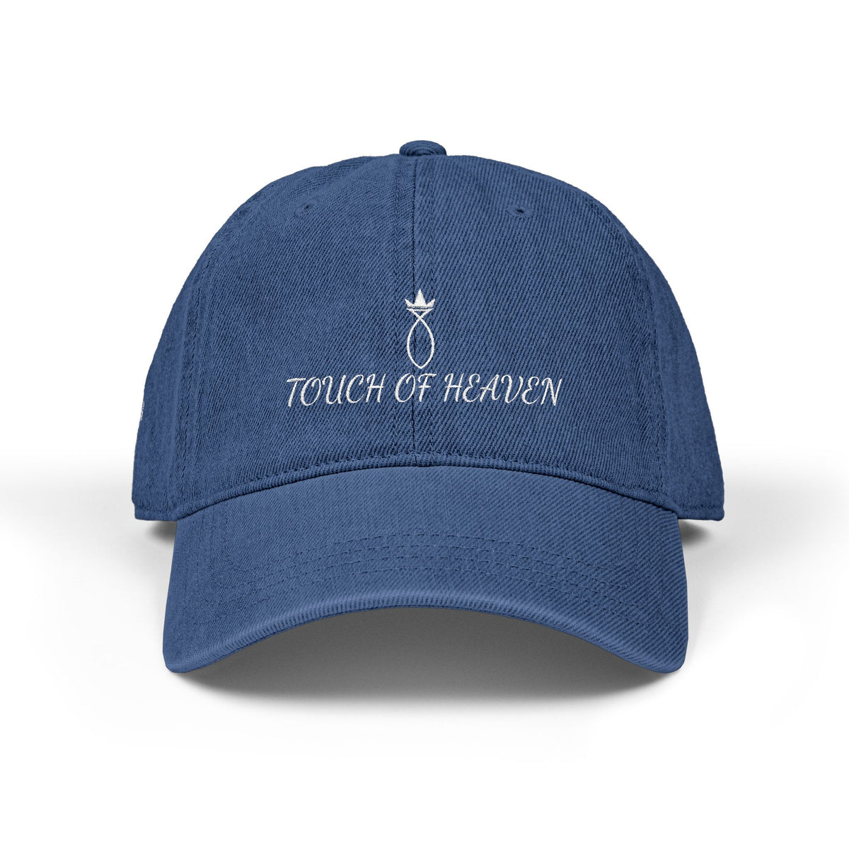 Denim Hat — 'Touch of Heaven' Embroidered Baseball Cap
