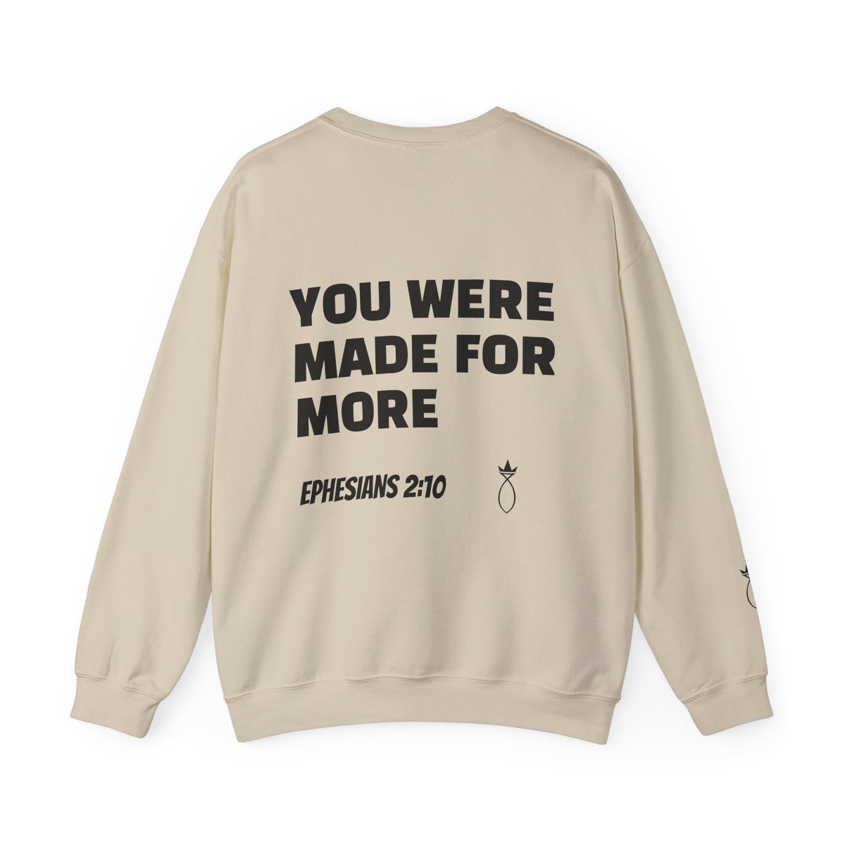 Touch of Heaven Sweatshirt — “You Were Made For More” Ephesians 2:10 Christian Crewneck