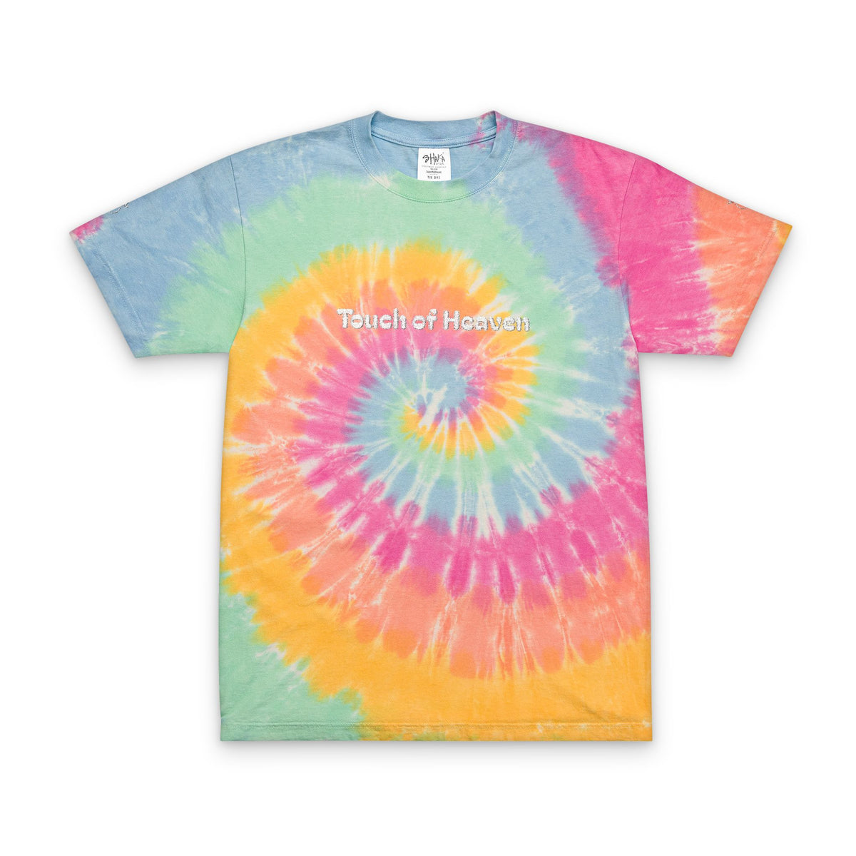 Tie-Dye T-Shirt — 'Touch of Hammer' Embroidered Oversized Tee, Black & White Grunge Streetwear