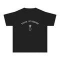 Youth Tee — "Touch of Heaven" Front Logo + "Built Different" Ephesians 2:10 Christian Shirt