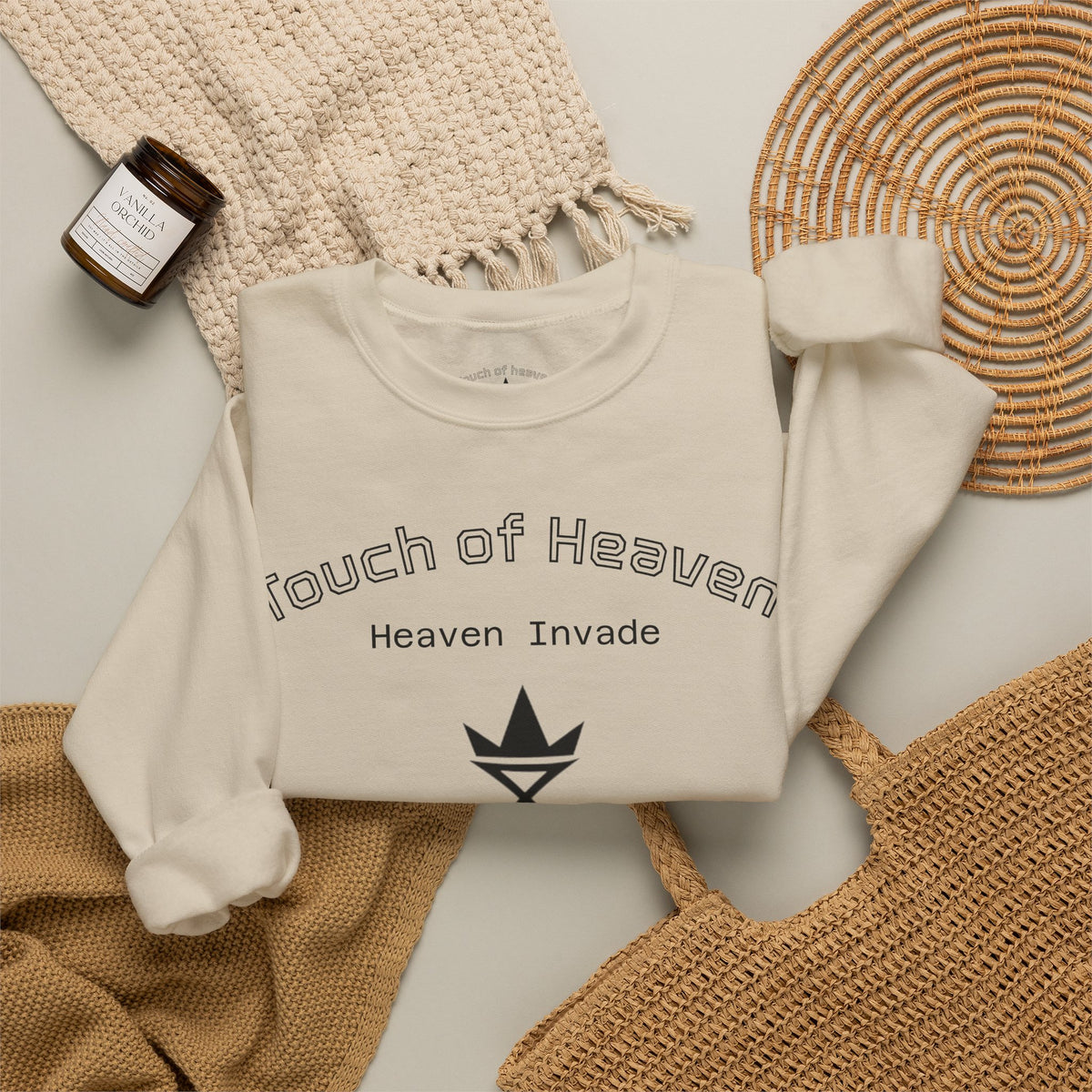 Touch of Heaven Sweatshirt — “You Were Made For More” Ephesians 2:10 Christian Crewneck