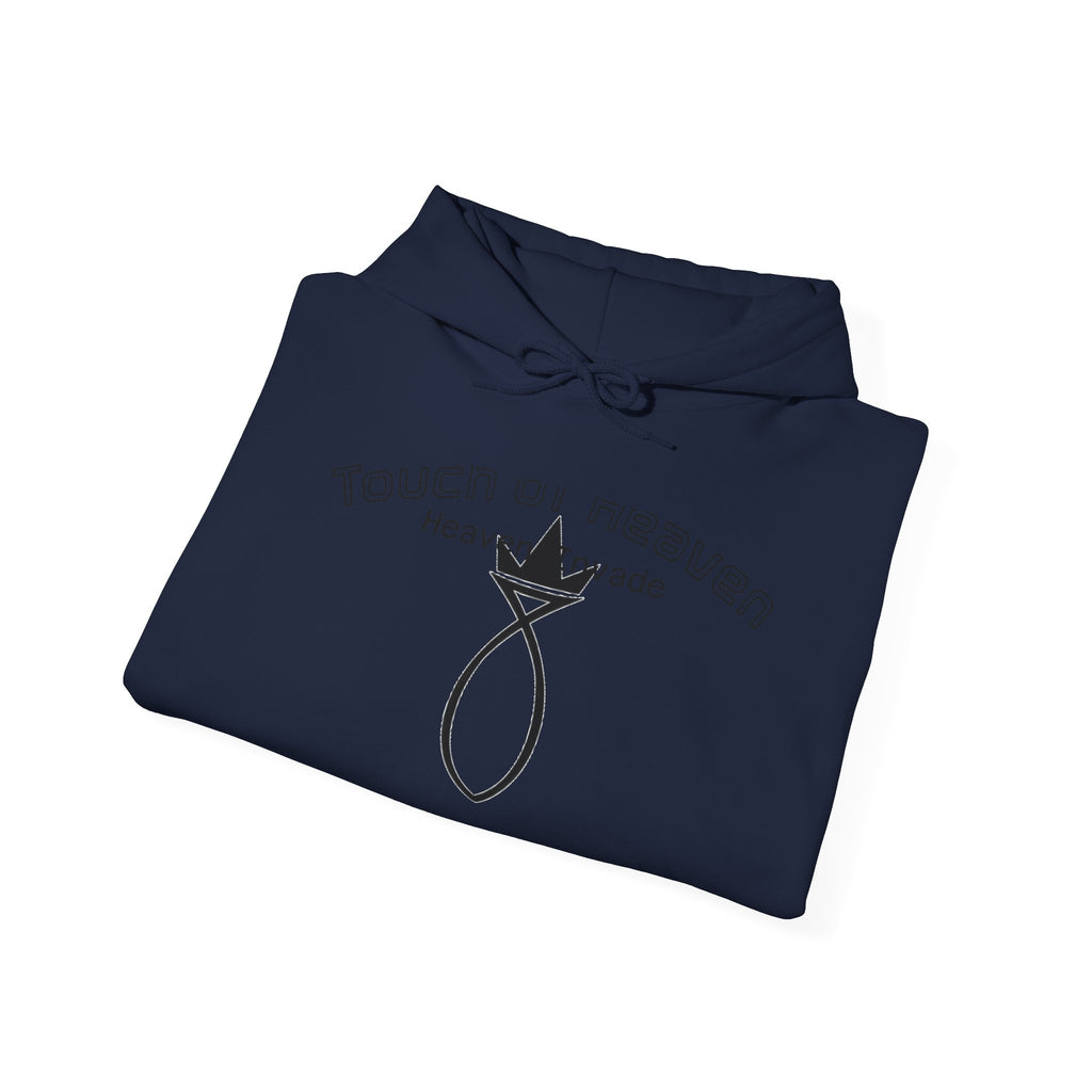 Touch of Heaven Hoodie — Minimal Religious Symbol Pullover