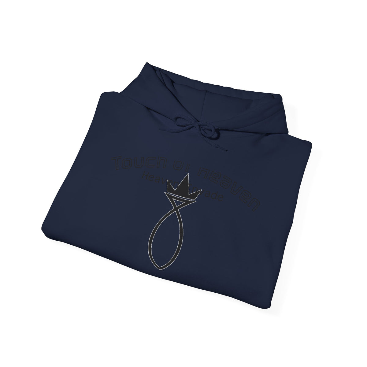 Touch of Heaven Hoodie — Minimal Religious Symbol Pullover