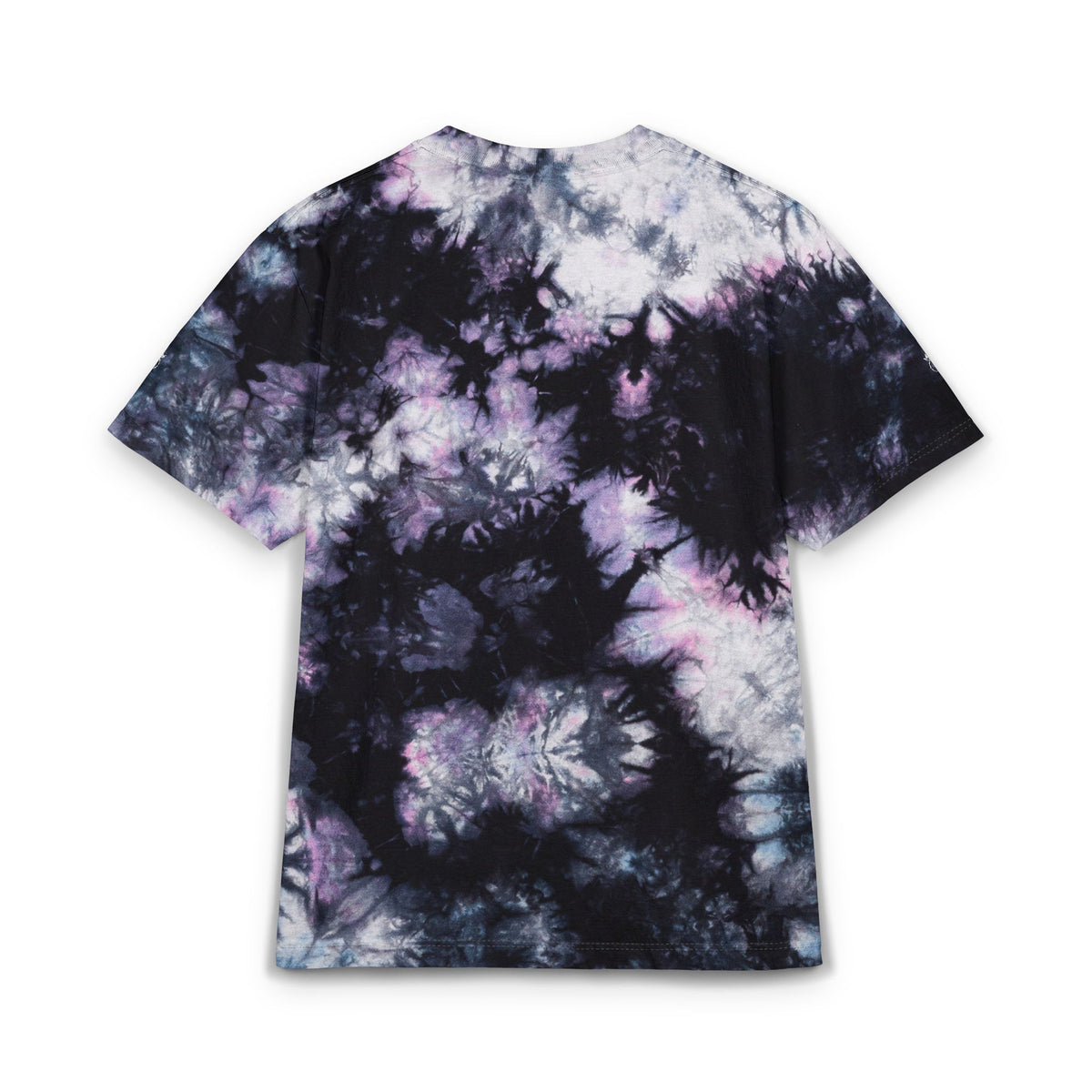 Tie-Dye T-Shirt — 'Touch of Hammer' Embroidered Oversized Tee, Black & White Grunge Streetwear