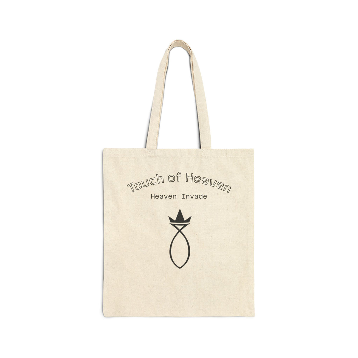 Canvas Tote Bag - "Touch of Heaven" Minimalist Symbol Eco Grocery Shopper