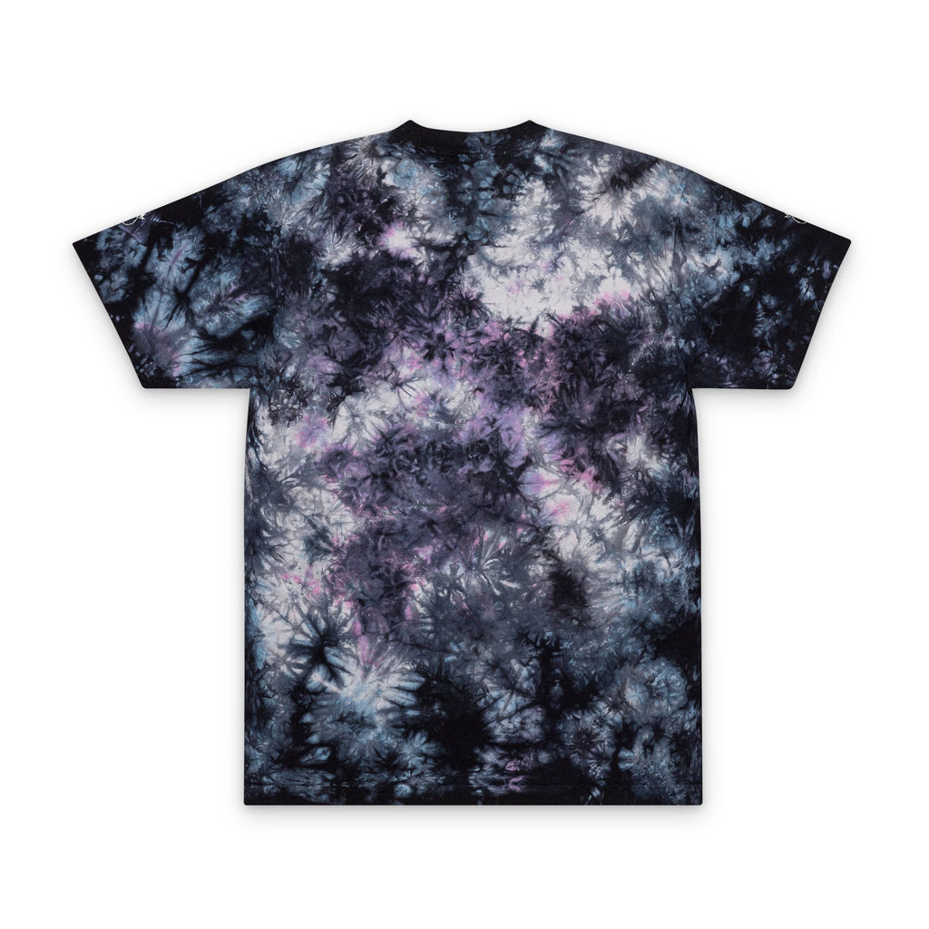 Tie-Dye T-Shirt — 'Touch of Hammer' Embroidered Oversized Tee, Black & White Grunge Streetwear