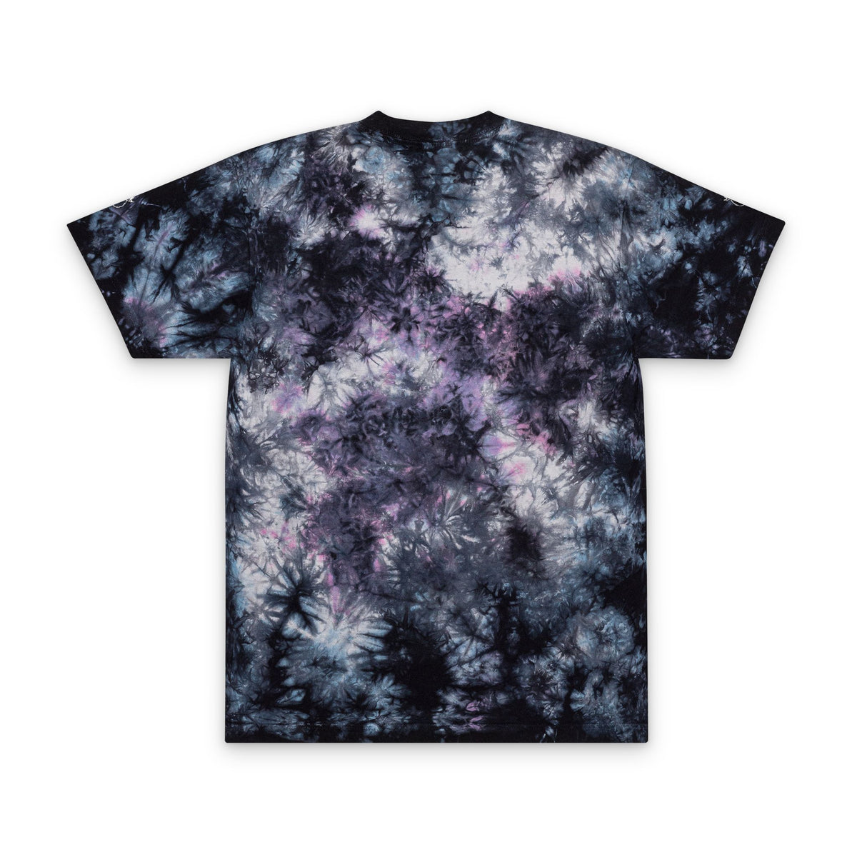 Tie-Dye T-Shirt — 'Touch of Hammer' Embroidered Oversized Tee, Black & White Grunge Streetwear