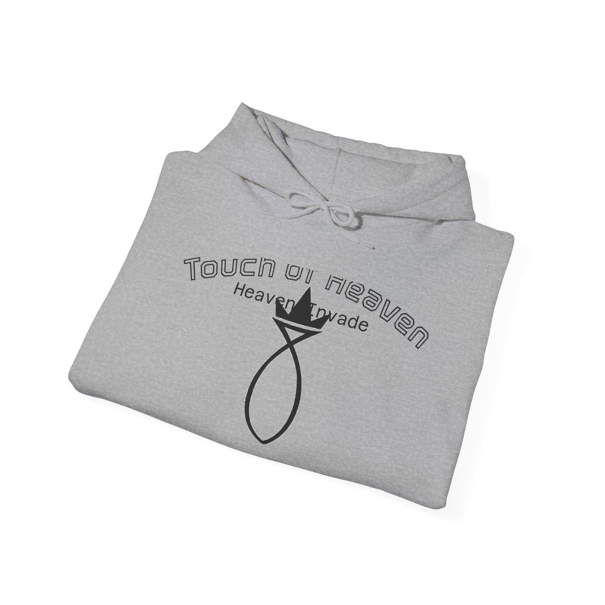 Touch of Heaven Hoodie — Minimal Religious Symbol Pullover