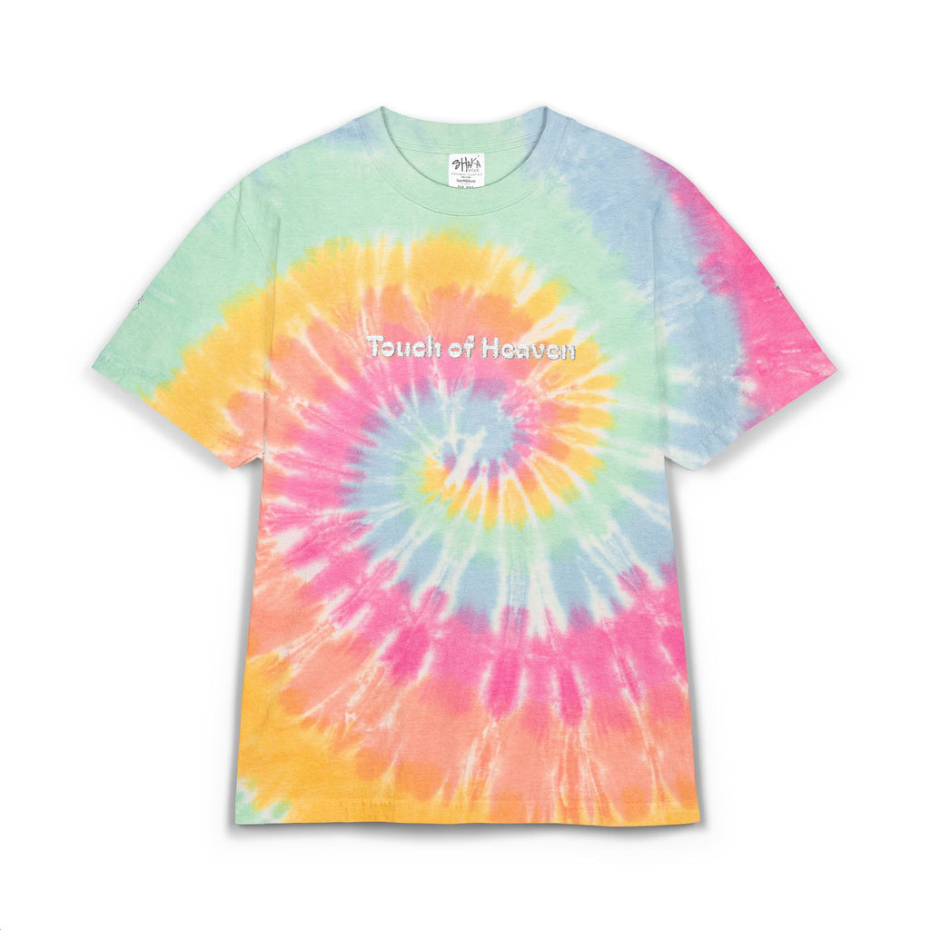 Tie-Dye T-Shirt — 'Touch of Hammer' Embroidered Oversized Tee, Black & White Grunge Streetwear