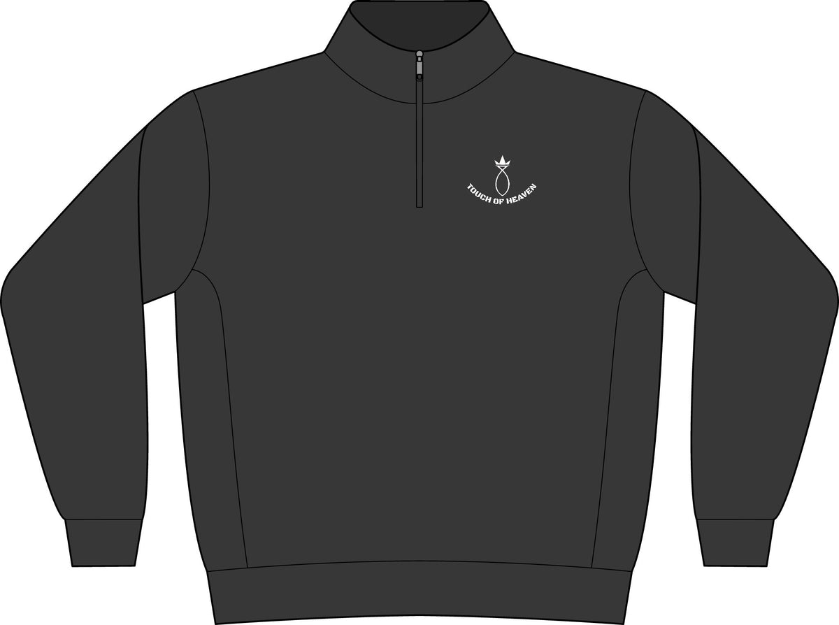 Embroidered Anchor Crest Quarter-Zip Sweatshirt