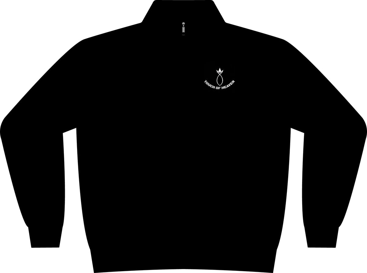 Embroidered Anchor Crest Quarter-Zip Sweatshirt