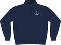 Embroidered Anchor Crest Quarter-Zip Sweatshirt