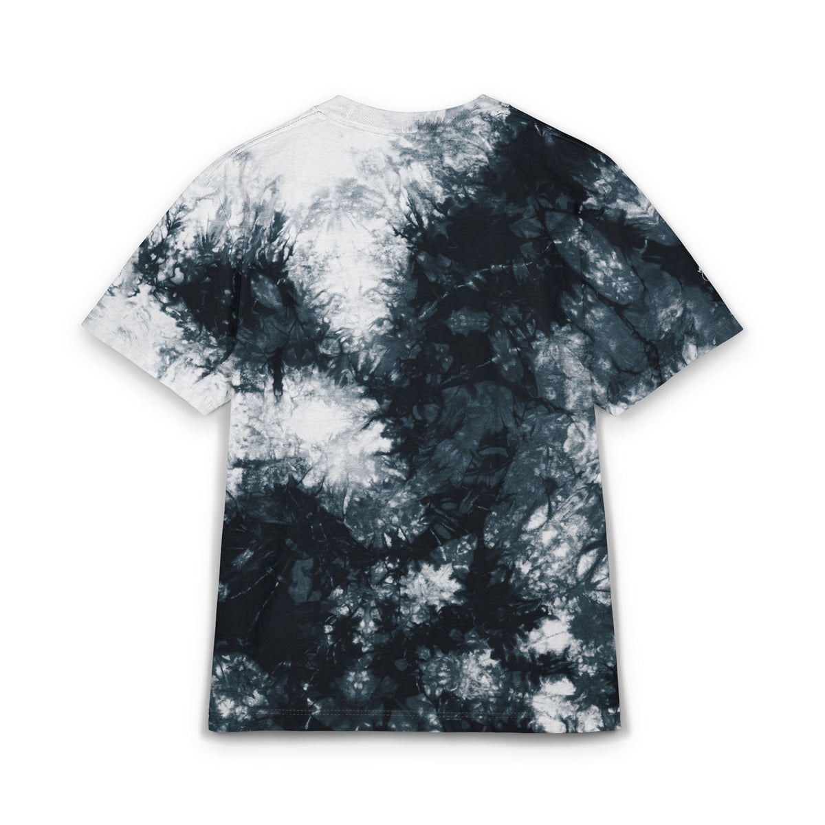 Tie-Dye T-Shirt — 'Touch of Hammer' Embroidered Oversized Tee, Black & White Grunge Streetwear