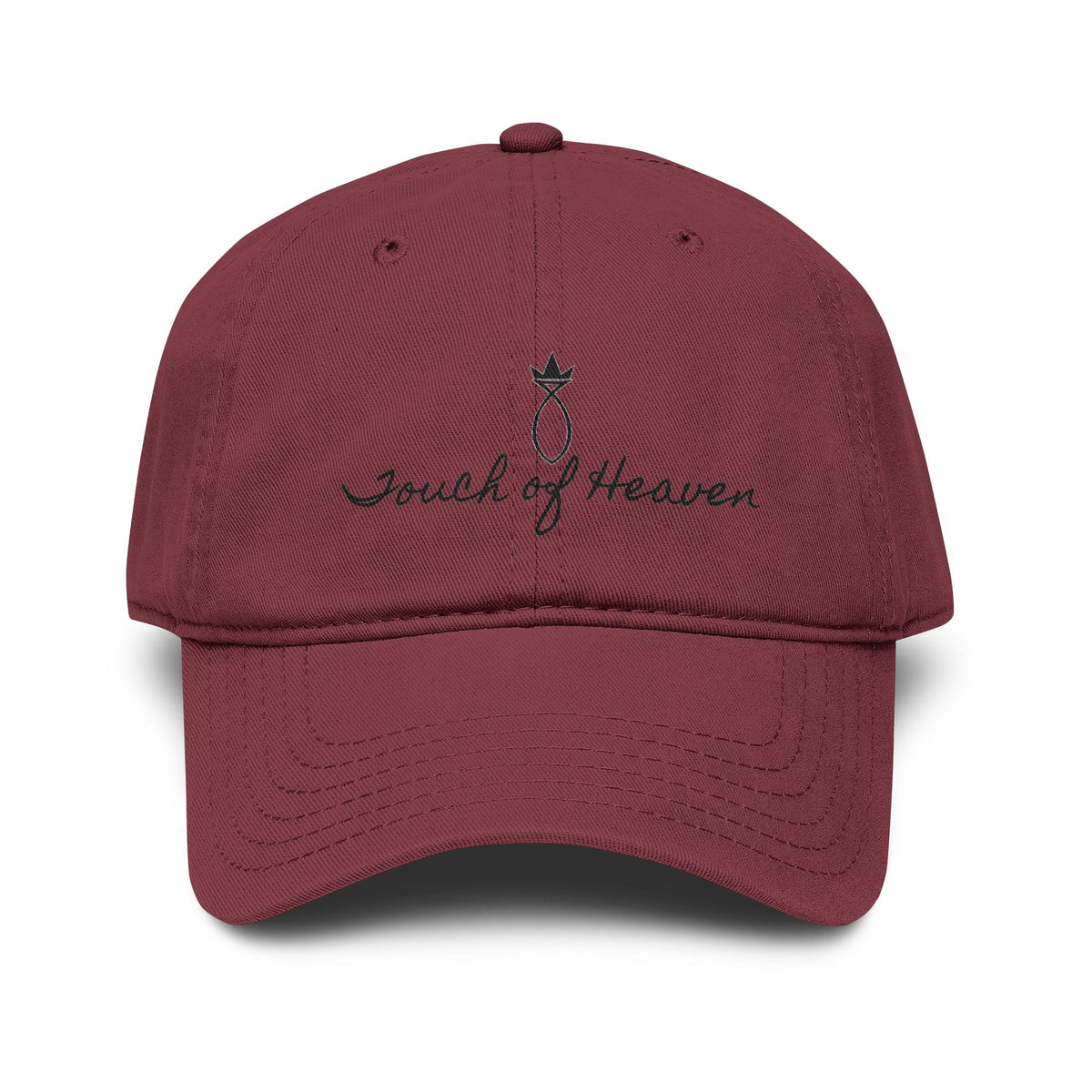 Touch of Heaven Embroidered Baseball Cap — Washed Cotton Dad Hat