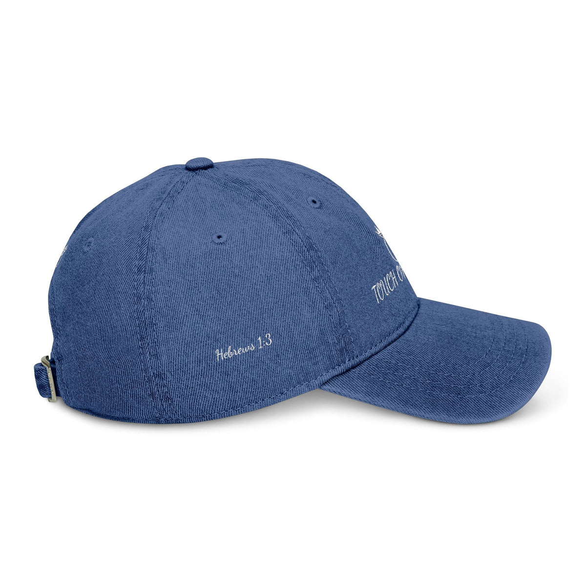 Denim Hat — 'Touch of Heaven' Embroidered Baseball Cap