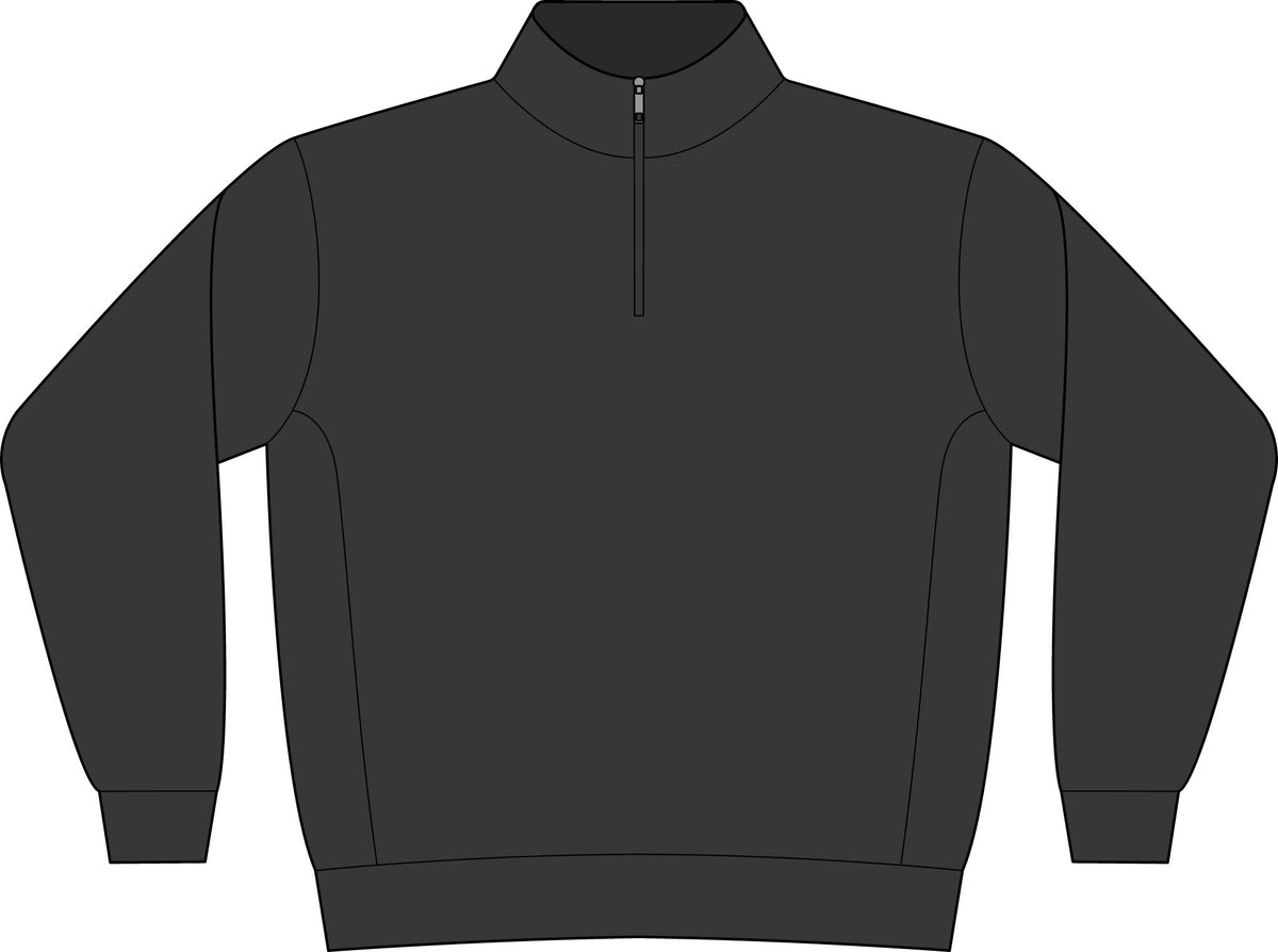 Embroidered Anchor Crest Quarter-Zip Sweatshirt