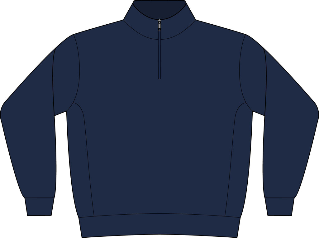 Embroidered Anchor Crest Quarter-Zip Sweatshirt