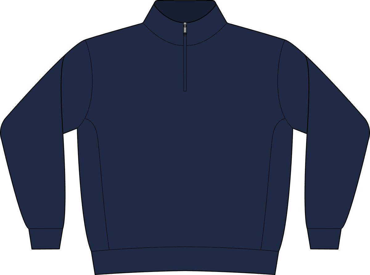 Embroidered Anchor Crest Quarter-Zip Sweatshirt
