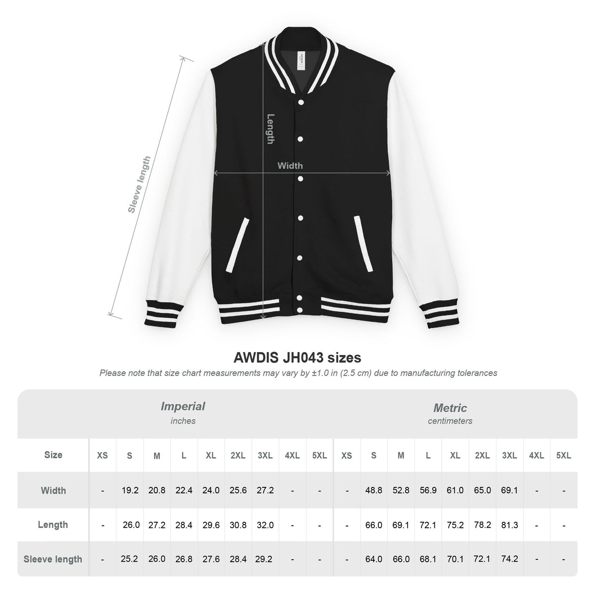 Unisex Heavyweight Letterman Jacket