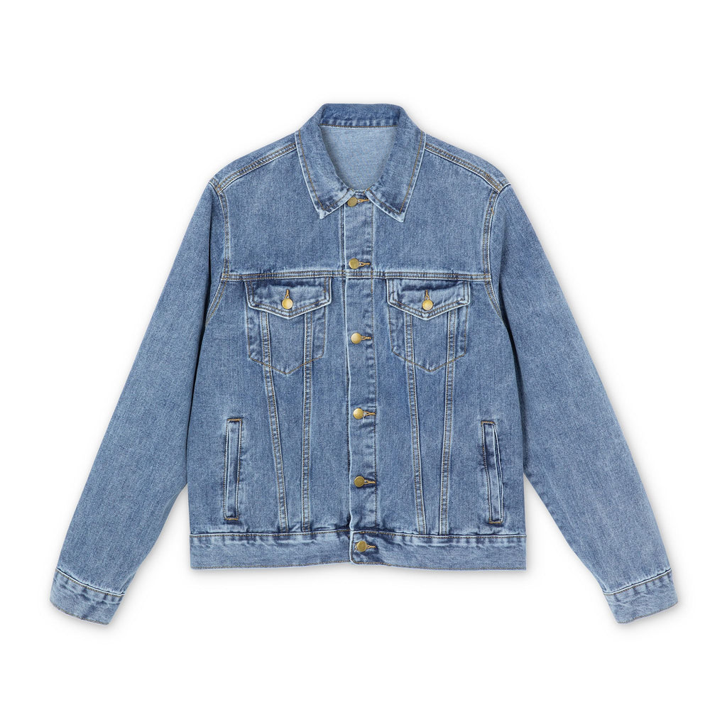 Denim Jacket — 'Touch of Heaven' Back Print Classic Men’s Jean Jacket