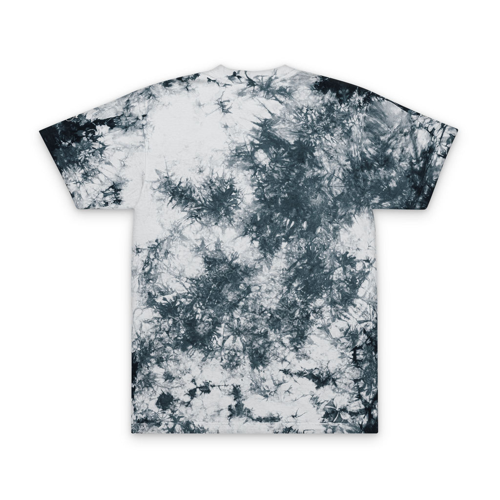 Tie-Dye T-Shirt — 'Touch of Hammer' Embroidered Oversized Tee, Black & White Grunge Streetwear