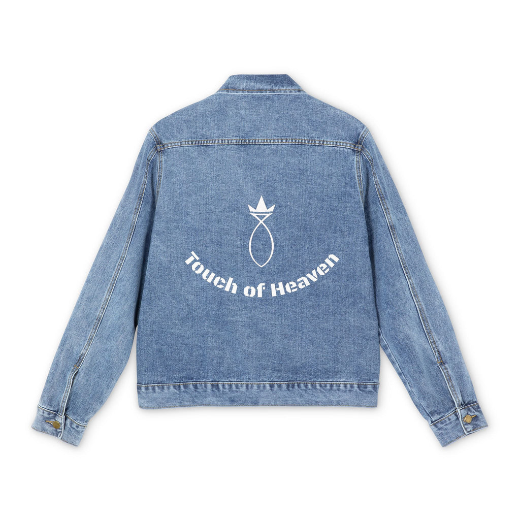 Denim Jacket — 'Touch of Heaven' Back Print Classic Men’s Jean Jacket