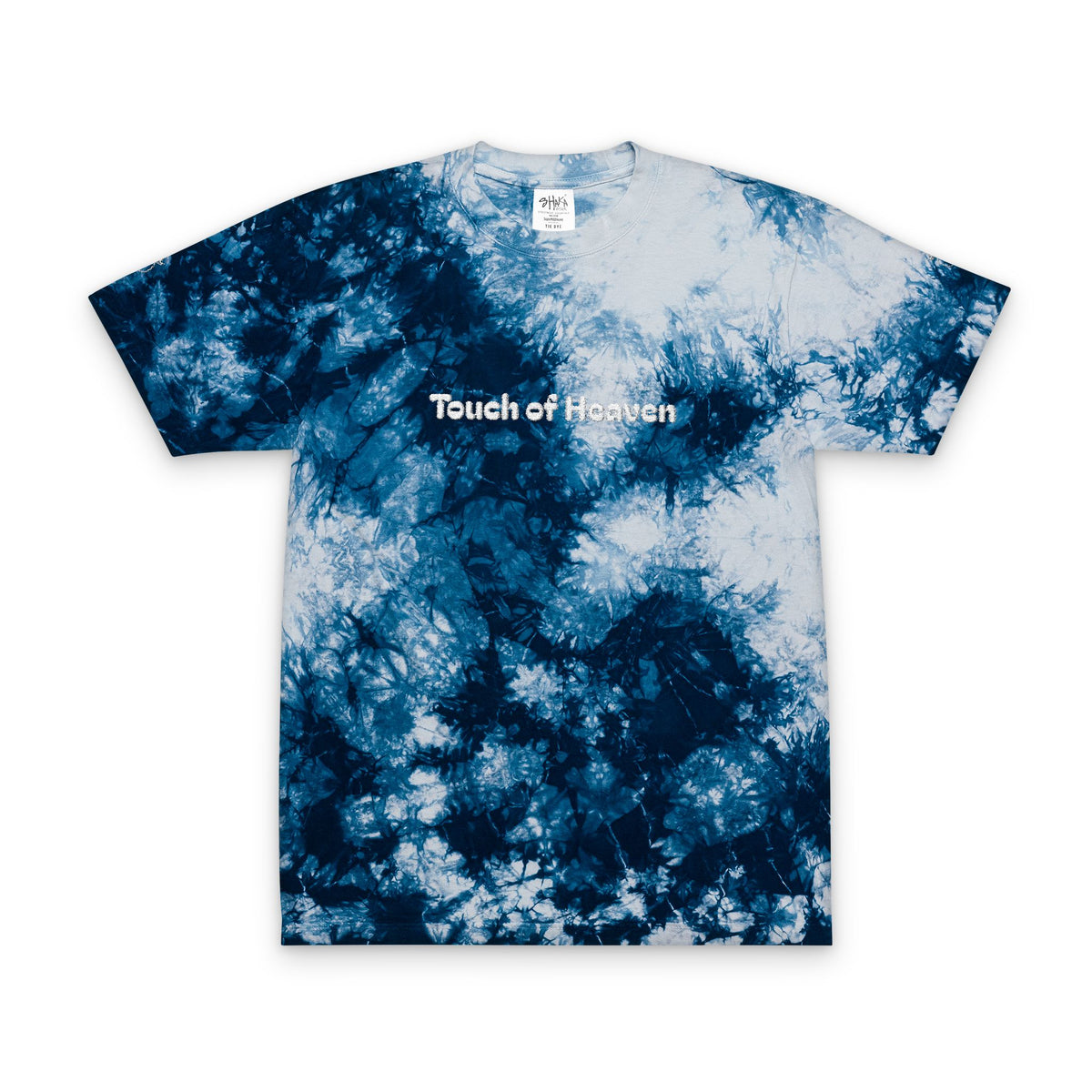 Tie-Dye T-Shirt — 'Touch of Hammer' Embroidered Oversized Tee, Black & White Grunge Streetwear