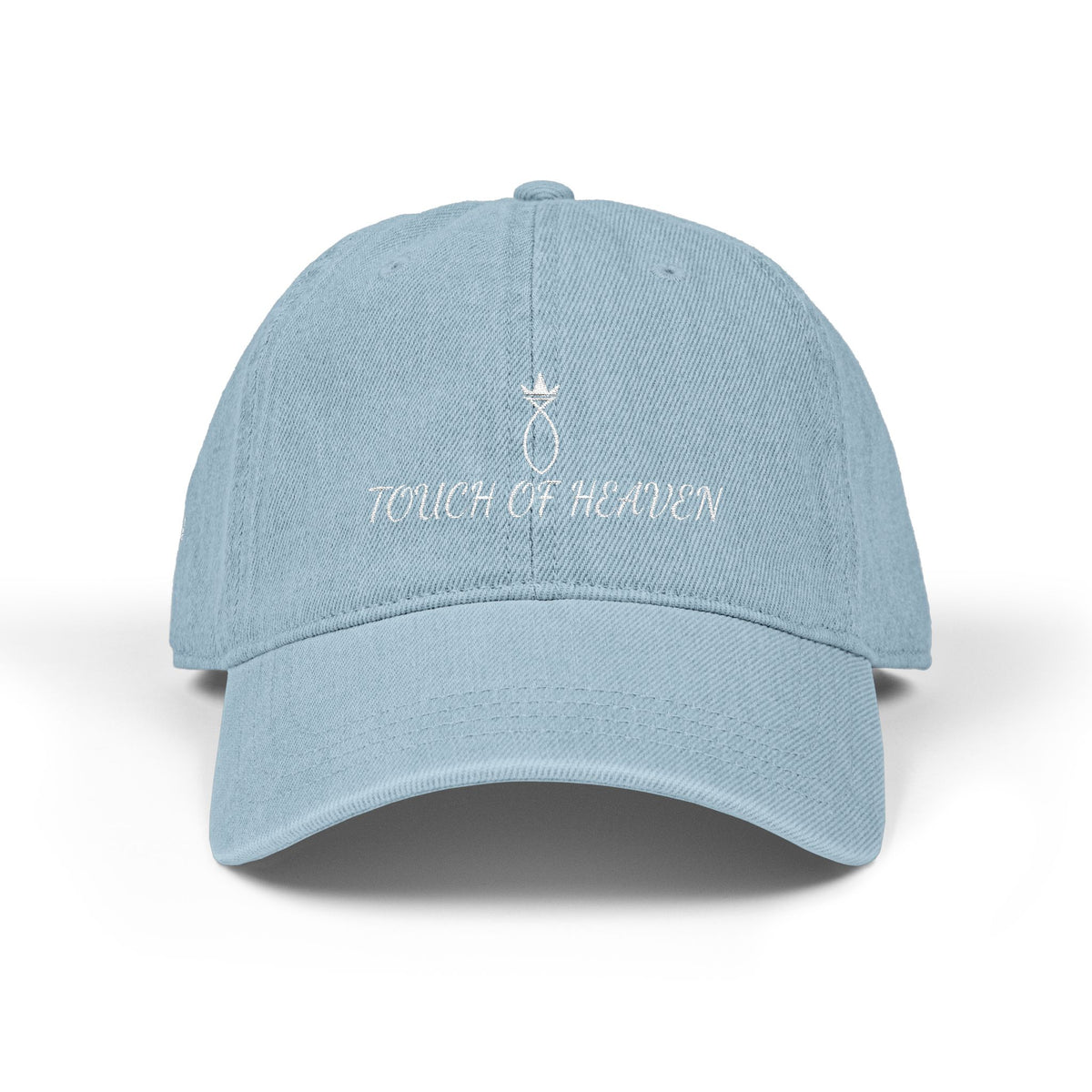 Denim Hat — 'Touch of Heaven' Embroidered Baseball Cap