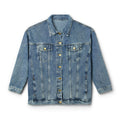 Denim Jacket — 'Touch of Heaven' Back Graphic Women's Jean Jacket