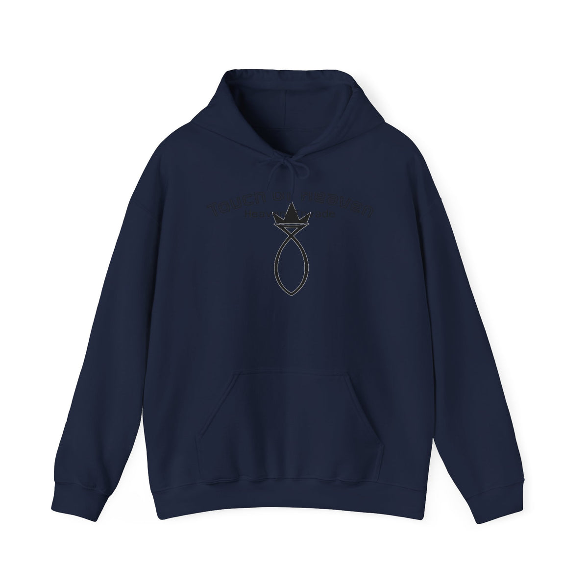 Touch of Heaven Hoodie — Minimal Religious Symbol Pullover