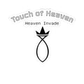 Touch of Heaven Kiss-Cut Sticker — 'Heaven Invade' Minimal Crown Emblem